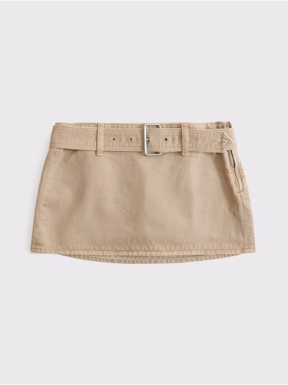 Abercrombie & Fitch Low Rise Belted Denim Skort